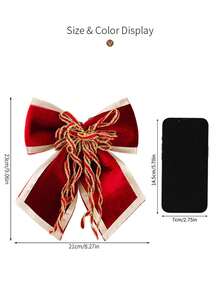 Laço de veludo dourado de alta qualidade para decoração de Natal. Ideal para decorar presentes de Natal, árvores de Natal e ambientes internos. Perfeito para decorar sua casa no inverno.