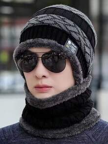 Gorro de punto grueso para otoño e invierno, sombrero de poliéster cálido y térmico con protección para las orejas, elegante y casual para clima frío, con estampado bohemio bordado, apto para uso en Halloween. - sombrero - Ver 16