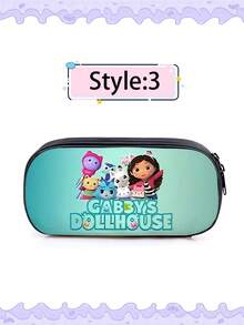 [ Back-To-School Hot ]Gabby's Dollhouse Dollhouse Series Pencil Cases, Cute Cartoon Stationery Bags For Students, Large-Capacity Multi-Functional Pencil Cases, Essential For Storing Back-To-School Gifts For Students! - Multicolor - View 6