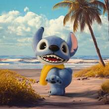 Miniso Lilo & Stitch Series Stitch Fluffy Adventure Long Flocking Blind Box Figurine - Experience The Charm Of Fine Flocking! Stitch's Various Funny Expressions And Postures(1 PC Random Delivery) - Royal Blue - View 6