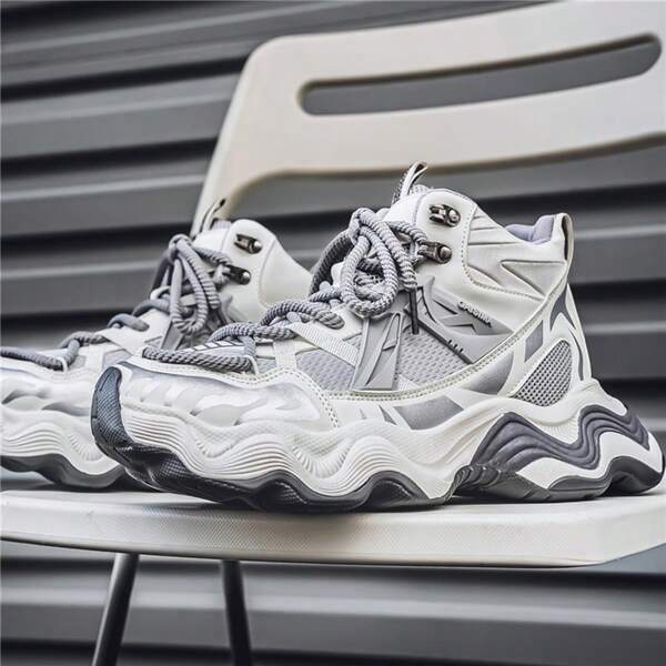 New Thick Sole Chunky Sneakers For Men, Men's Casual Sports Shoes, Men's Outdoor Sports Shoes, Thick Sole Chunky Sneakers For Men, Winter Men's Outdoor Sports Shoes, Men's Casual Sports Shoes, Men's Basketball Shoes, Outdoor Running Shoes