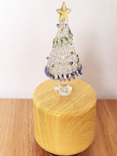 Handmade Crystal Christmas Tree Ornament, Zibo Glass Decor, Christmas Gift, Desktop Decoration, Creative Gift (Each Handmade Product May Have Slight Variations In Details As The Craftsmanship Of Each Worker Is Unique)