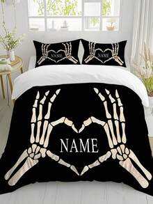 Halloween Spider Web Duvet Cover Set, 3-Piece Comforter Cover Set, Gradient Spider Print Bedding Set, Soft & Comfortable Duvet Cover Set, Suitable For Bedroom, Guest Room, Polyester Material, Duvet Cover Set (1 * Duvet Cover + 2 * Pillow Shams, No Filling), Suitable For Bedroom Decor, Home Decor, Holiday Decor, Holiday Gifts, Halloween, Holidays - Multicolor - View 15