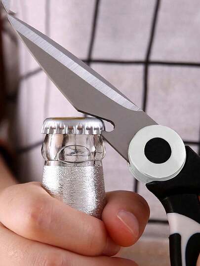 1pc Kitchen Scissors, Stainless Steel Multipurpose Heavy Duty Scissors For Food, Chicken, Bone And Fish