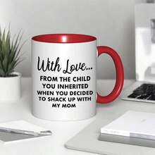 11oz Bonus Dad Mug - Step Dad Gift From Daughter/Son With Funny Step Parent Saying, "With Love From The Youngsters You Inherited" - Clear Glass Coffee Cup With Black Lettering, Father's Day, Christmas, Valentine's, Stepdad Gifts For Bonus Dad, Hand Wash Only, Reusable & Non-Slip, Perfect For Travel, Ideal For Bonus Dads & Stepdads, Heartfelt Keepsake For Stepfamily Celebrations