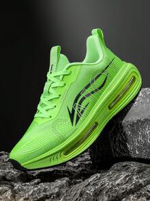 L.S.W.P Men's Running Shoes, Featuring Breathable Mesh Design For Maximum Comfort. Outdoor Shock-Absorbing Running Shoes With High-Rebound Cushioning Technology For Smooth And Comfortable Running, Enhanced Support, Fashionable White Design Suitable For Sports Performance And Everyday Wear