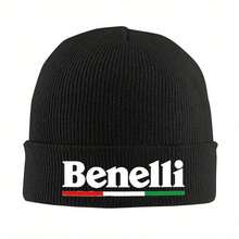 1pc Benelli Motorcycle Racing Knit Beanie - Black, Warm Acrylic Hat With "Benelli" Logo, Ideal For Men & Women, Perfect Gift For Motorcycle Enthusiasts, Winter Headwear| Stylish Headgear| Knit Construction, Motorcycle Gear, Without Battery - 黑色 - 查看 13