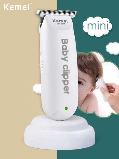 Kemei 1 Stück KM-1319 Mini Elektrischer Haarschneider für Babys, wiederaufladbar, Haarschneidemaschine für Kinder, Bart-/Haarrasierer für Männer, kabellos, Barbier