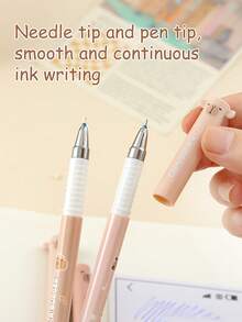 12 pezzi/Scatola Penne gel Capibara, Penne a sfera cancellabili con disegni di Castorini d'acqua, adatte per studenti di 2°-3° elementare per scrittura, esami, appunti