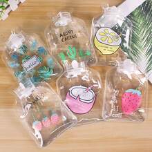 1pc Transparent Hot Water Bag, Refillable Winter Warmer Hand Warmer, Small Cartoon Portable Hot Pack - Multicolor - View 2