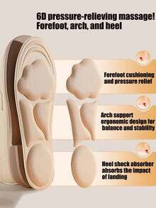 10-2pcs Breathable Shoe Insoles, Soft Foam Material, Easy To Use, Daily Shoe Accessories, Shoe Lining, Comfortable Footwear, Flexible Design, Structure, Suitable For Women's High Heels, Sneakers And Casual Shoes,Shoe,Spring Summer Picks,Brides Maid Gifts,Room,Bedroom Deccor,Bedroom Deccor,Beach,Travel,For Men,For Women,Vacation - Multicolor - View 11