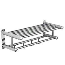 Moderne Edelstahl Handtuchhalter, wandmontiertes Badezimmer Regal mit zwei Installationsmöglichkeiten, zeitgenössischer wandmontierter Handtuchhalter Organizer - Keine Stromversorgung erforderlich