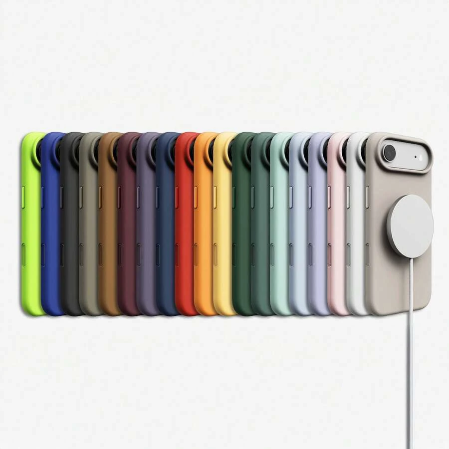 Elago Minimalist Dopamine Magnetic Liquid Silicone Case For IPhone Air, Compatible With MagSafe, Liquid Silicone Material, Protective Cover, Shockproof, Slim Phone, Fashion, Velvet - For Men, For Women, Luxury, Fashion, High Quality - Bầu trời xanh biếc - Xem 1