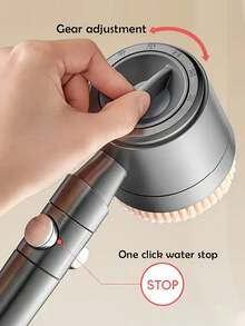 3 قطع/مجموعة رأس دش يدوي ذو ضغط عالي ب- 5 أوضاع. رأس دش دائري حديث بضغط مرتفع وتدليك. 5 أوضاع رش و تصميم موفر للمياه. مع زر إيقاف بلمسة واحدة.