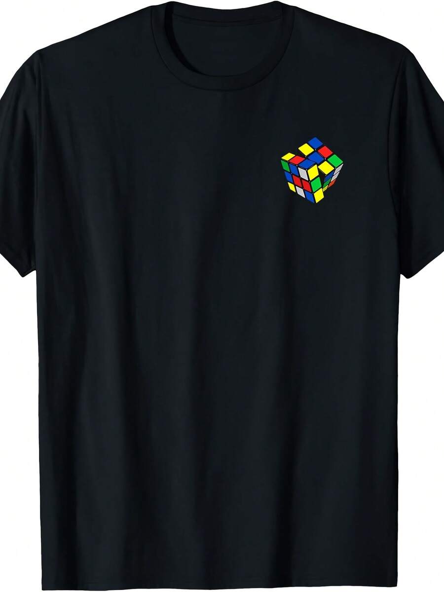 Impossible Rubik Rubix Rubics Cube Pocket Retro Gaming Boy T-Shirt - Style 9 - View 1