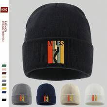 1pc 1pcs 1pc French Horn Player Print Hat - Warm Windproof Winter Suitable For Performances, Skiing, Outdoor Activities - Ideal Gift For Musicians, Teens & Adults (Birthday/Christmas) - Navy Blue - View 2