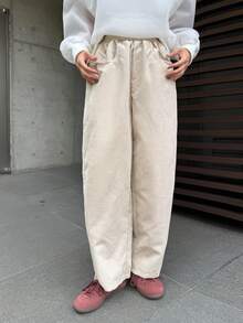 FRIFUL Pantalones rectos de ajuste holgado y casual para mujer, versátiles para uso diario, con forro polar para primavera/otoño