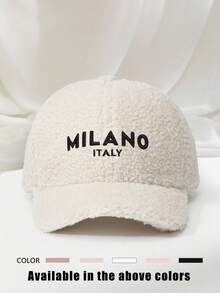 1 件刺绣“MILANO”泰迪羊毛棒球帽，透气可调节高尔夫太阳帽，时尚弧形帽檐太阳帽，男女皆宜，适合所有季节 - 棒球帽 - 查看 25