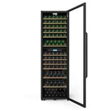 Adega Cecotec Bolero GrandSommelier Duo 176000 Black para 176 garrafas. Dupla temperatura, proteção UV, alarme de temperatura.