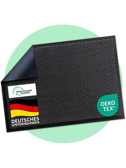 Floordirekt Premium Doormat Entrance Area, 80 120 Cm, Anthracite, Dirt Trapper Mat Indoor Outdoor Non Slip Washable, Clean Hallway, Tapijt Front Door, Sky Novo view 10
