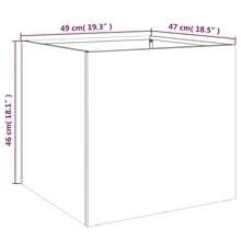 vidaXL Pflanzkübel Anthrazit 49x47x46 Cm Stahl - Grey - View 11