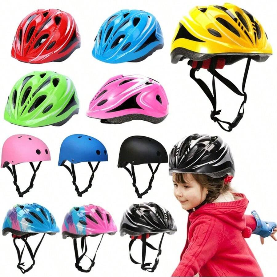 Casco de bicicleta para niños EPS PC, cascos de bicicleta de carretera MTB para niños, ultraligero, transpirable, ligero, Protector de cabeza, casco de bicicleta para monopatín - N - Ver 1