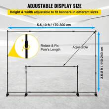 10x8ft Backdrop Banner Stand, Adjustable Height & Width, Last Step & Repeat For Trade Show Wall Display Photo Booth Background - 10 X 8 Pies - View 4