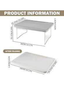 笔记本电脑床头柜，带手机卡槽的床头柜托盘，便捷床上笔记本电脑支架，折叠式膝上桌，可用于工作、阅读、写作、餐桌，可放置在床上、沙发上、地板上，适合返校季 - 彩色 - 查看 11