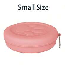 1pc Pet Travel Bowl, Portable Outdoor Pet Food Bowl, Pet Feeding Bowl, Multi-Functional Portable Snack Box, Essential For Cat/Dog Outdoor Travel, Small Size Pet Travel Bowl, Please Check Size Before Ordering