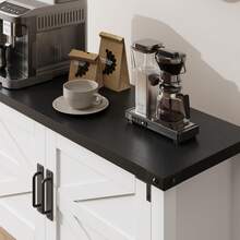 Country-Style Hallway Table With 2 Doors, Console Table With Storage Compartment, Sofa Table, Sideboard For Kitchen, Hallway, Dining Room, Living Room - 白色 - 查看 4