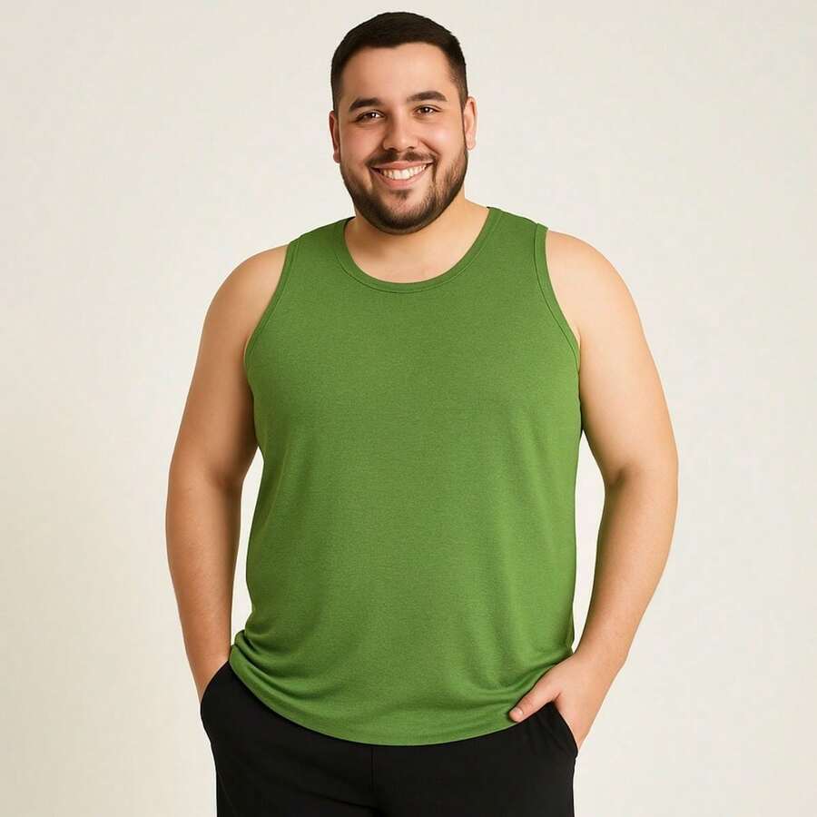 Regata Plus Size Unissex Dry Marmorizado Blusa Academia Treino Funcional - Verde - Visão 1