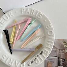 20pcs Solid Color Casual Iron Seamless Duck Clip, Everyday Hairstyle Essential, Minimalist & Elegant, Multi-Scenario Hair Accessory, Mixed Colors, Versatile & Practical Clips, 3.39 Inches, Hair Slide, Hair Barrettes