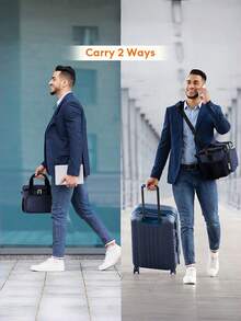 1pc Insulated Lunch Bag, Soft Cooler Tote, Unisex - 24L-navy Blue - View 6