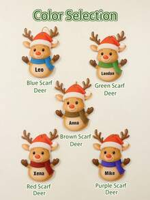Personalized Reindeer Christmas Ornaments, Custom Name Christmas Tree Ornaments, Christmas Gifts For Grandkids, Customizable Christmas Gifts, 2025 Family Christmas Decoration, Christmas, Christmas Party, Customized, Acrylic, Bag Charms, Gifts For Family, Friends, Boys, Girls, Kids, Mom, Girlfriends