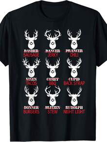 Deer Hunting Gift Hunter Of All Santa's Reindeer T-Shirt - 款式15 - 查看 1