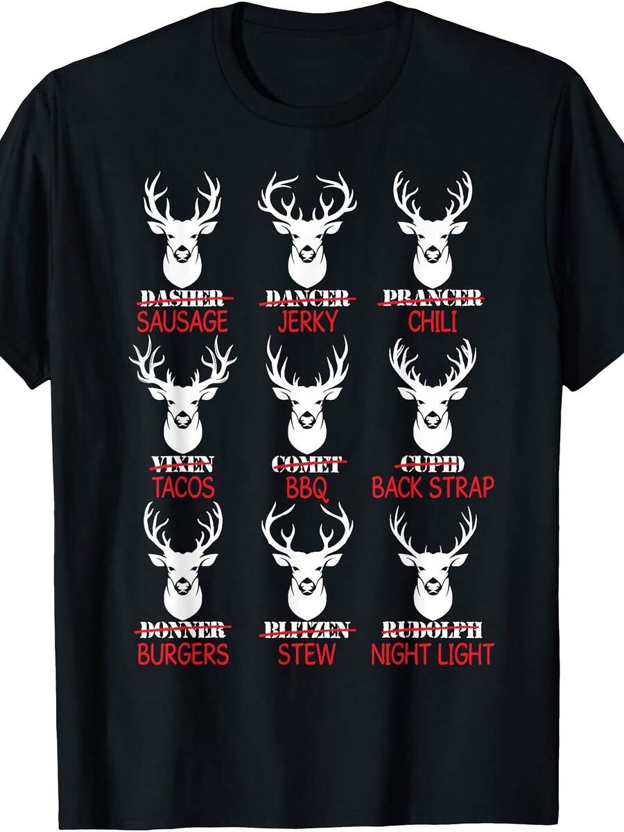 Deer Hunting Gift Hunter Of All Santa's Reindeer T-Shirt - 款式15 - 查看 1