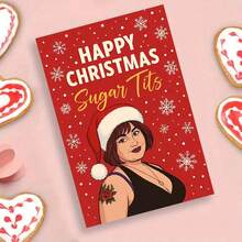 1 بطاقة تهنئة عيد الميلاد للكبار بالظرف (11 سم * 16 سم) - تصميم "عيد ميلاد سعيد يا سكر"، مشهد احتفالي مضحك، مثالية للأصدقاء، مناسبة لاحتفالات عيد الميلاد، بطاقة تهنئة عيد الميلاد المضحكة|بطاقة عيد ميلاد مضحكة|بطاقة تهنئة ورقية - متعدد الألوان - مشاهدة 5