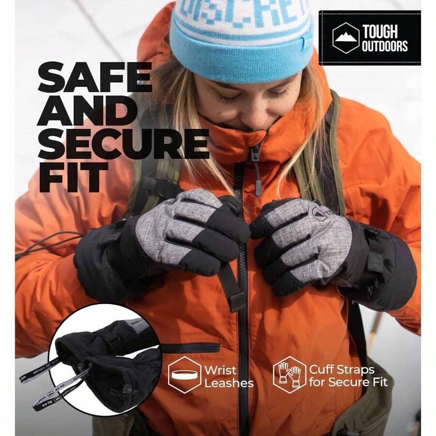 - Guantes de invierno para hombre, guantes de esqu, guantes de nieve para adultos para hombres y mujeres, guantes de snowboard y guantes de esqu, guantes impermeables y guantes - G - Ver 1