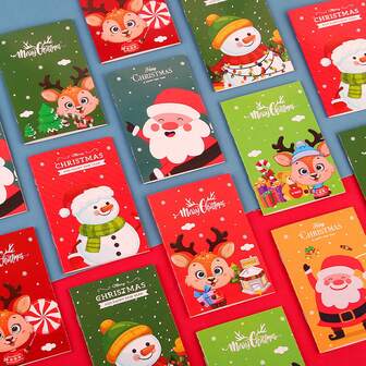 5/10 Pcs Cute Christmas-Themed Pocket Notepads - Adorable Cartoon Designs, Matte Finish, Perfect For Boys Girls Kids Gifting, Personal Organization, And Festive Holiday Use, Funny Christmas Gifts, Random Color And Style