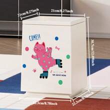 سلة مهملات صغيرة مع غطاء، سلة مهملات منزلية مع غطاء للغرفة المعيشية والحمام والنوم، حجم كبير