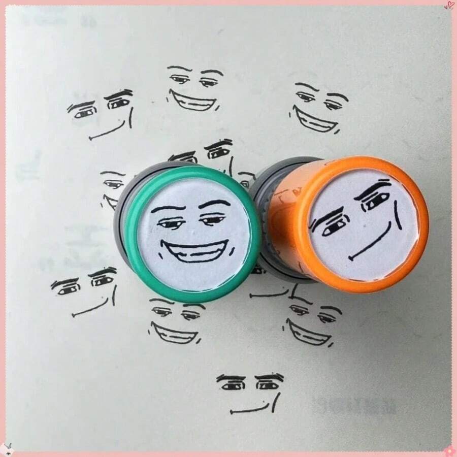 Sellos de personajes de dibujos animados de juegos, divertidos y graciosos, tipo prensa para planificadores, idea de regalo de cumpleaños con expresiones divertidas