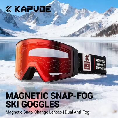 KAPVOE Gafas deportivas KAPVOE Gafas de esquí con recubrimiento antivaho para snowmobile, snowboard y esquí