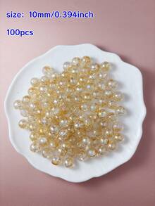 一套 50/100/150 颗混色玻璃裂纹珠 - 闪亮的 10 毫米圆形玻璃珠，适合 DIY 珠宝制作、手镯、项链、耳环 - 精心挑选的品种，无需电源，玻璃珠产品