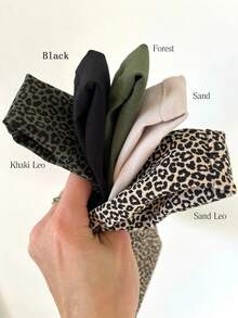 5pcs/Set Fashionable Women Leopard Print Soft Non-Slip Headbands, Elastic Yoga Sports Hair Accessories, Versatile For Daily Wear, Suitable For Multiple Occasions Winter Scarf Warm Hair Bands Women Bandanas Hair Bow - 多色5件套裝 - 查看 6