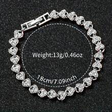1 Set Women's Electronic Watch With Bracelet, Square LED Ladies Watch, Alloy Material, Fashionable Touch Screen Electronic Watch For Students - Silver - View 8