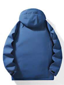 New Thermal Lined Thickened Outdoor Jacket For Men, Suitable For Autumn/Winter - Blue - View 2