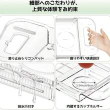 Extendable Bathtub Tray, Bath Table, Bathroom Storage Tray (56.5-80.5cm), With Stand, Non-Slip, Transparent, Heavy-Duty, For Tablets, Smartphones, And Wine Glasses (Width: 20cm (Foldable)) - trong suốt - Xem 4