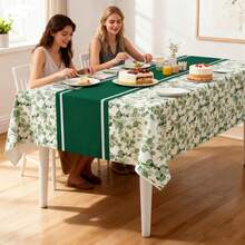 Sage Green Eucalyptus Leaf Tablecover Sage Greenery Tablecloth Plastic Green Leaves Rectangular Greenery Table Cloths For Neutral Shower Birthday Jungle Wedding Party Supplies - Multicolor - View 5