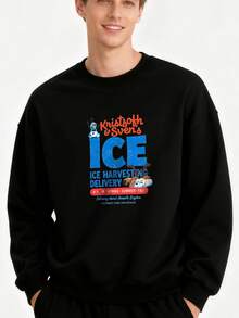 Frozen Kristoff & Sven's Ice Harvesting And Delivery Long-Sleeve Sweatlong-Sleeve Sweatshirt - 黑色 - 查看 4