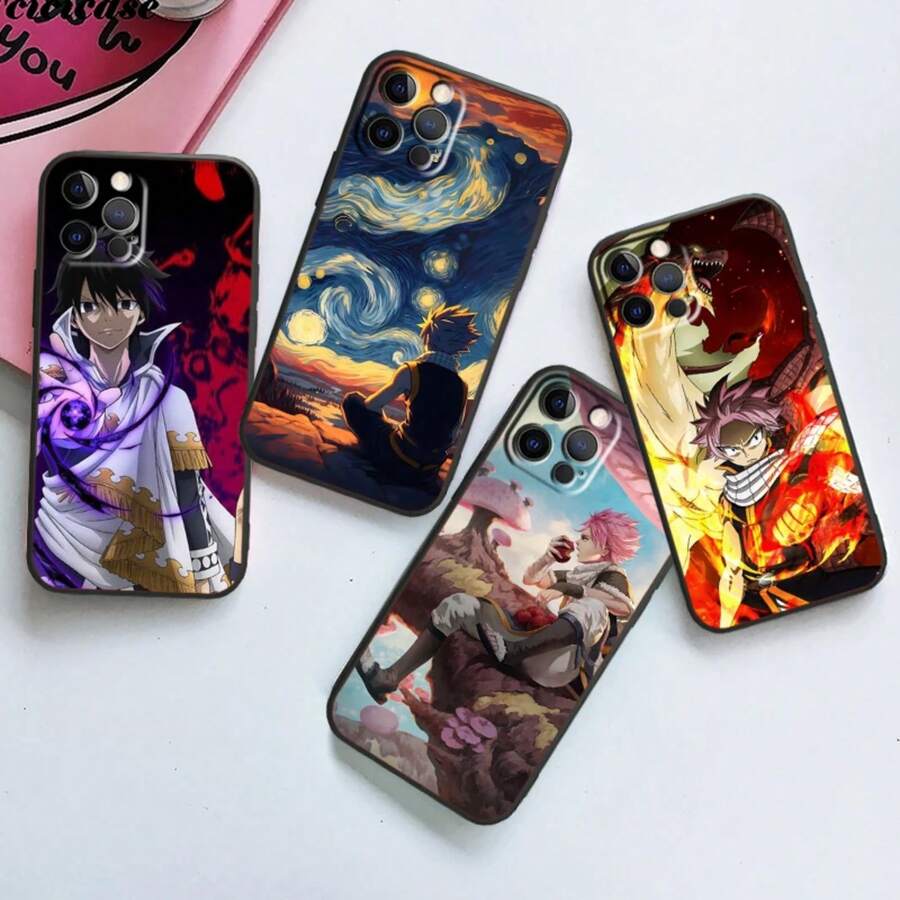 F-FAIRY T-TAIL Anime Cool Covercompatible with  Apple  16 15 14 13 12 11 XS XR X Pro Max Plus Mini Black Cover Phone Case,Covercompatible with  17 Hülle, 17 pro Hülle, 17 promax Hülle - HA3303HSE - Übersicht 1